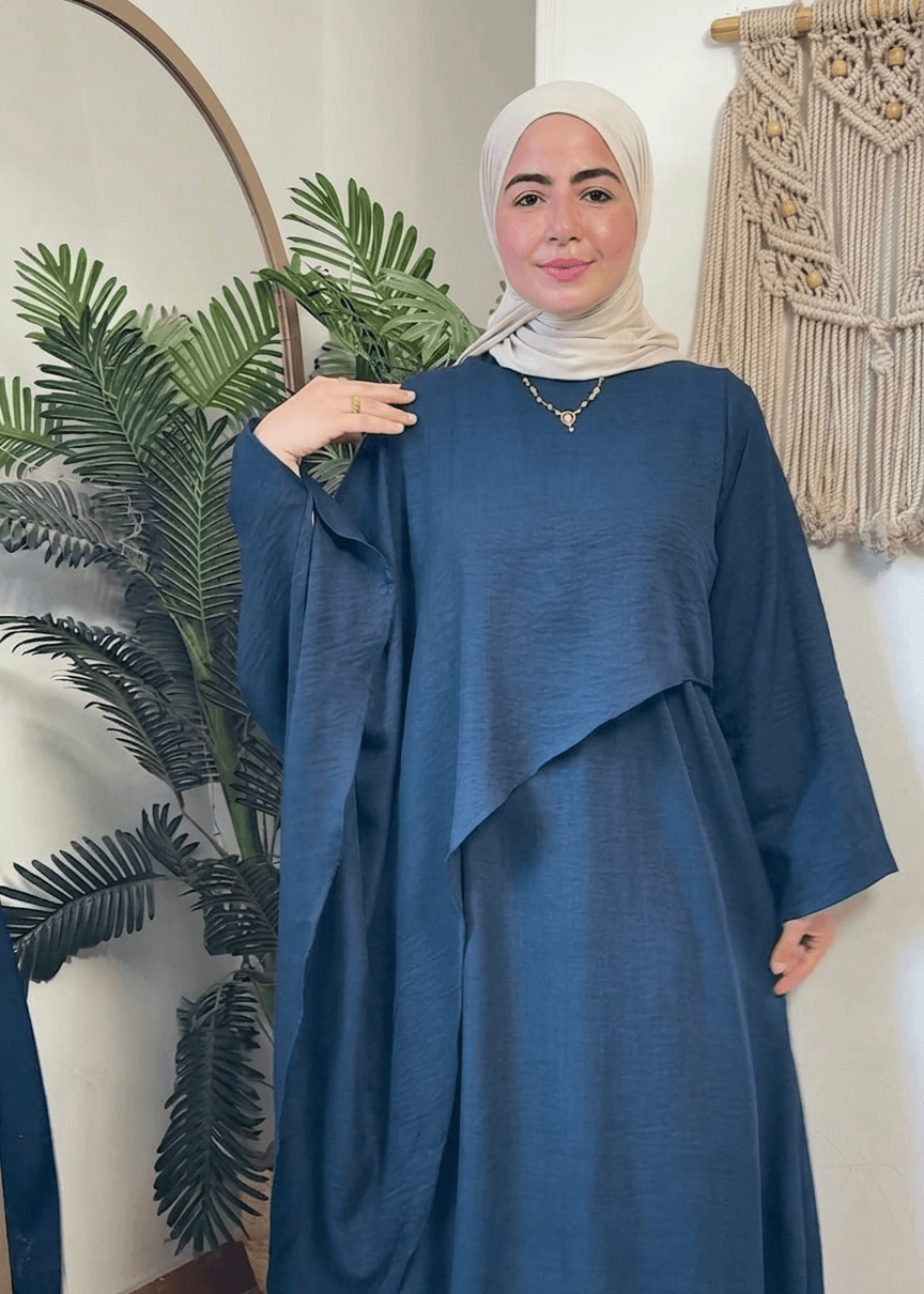 طقم كتان شال وبيزك